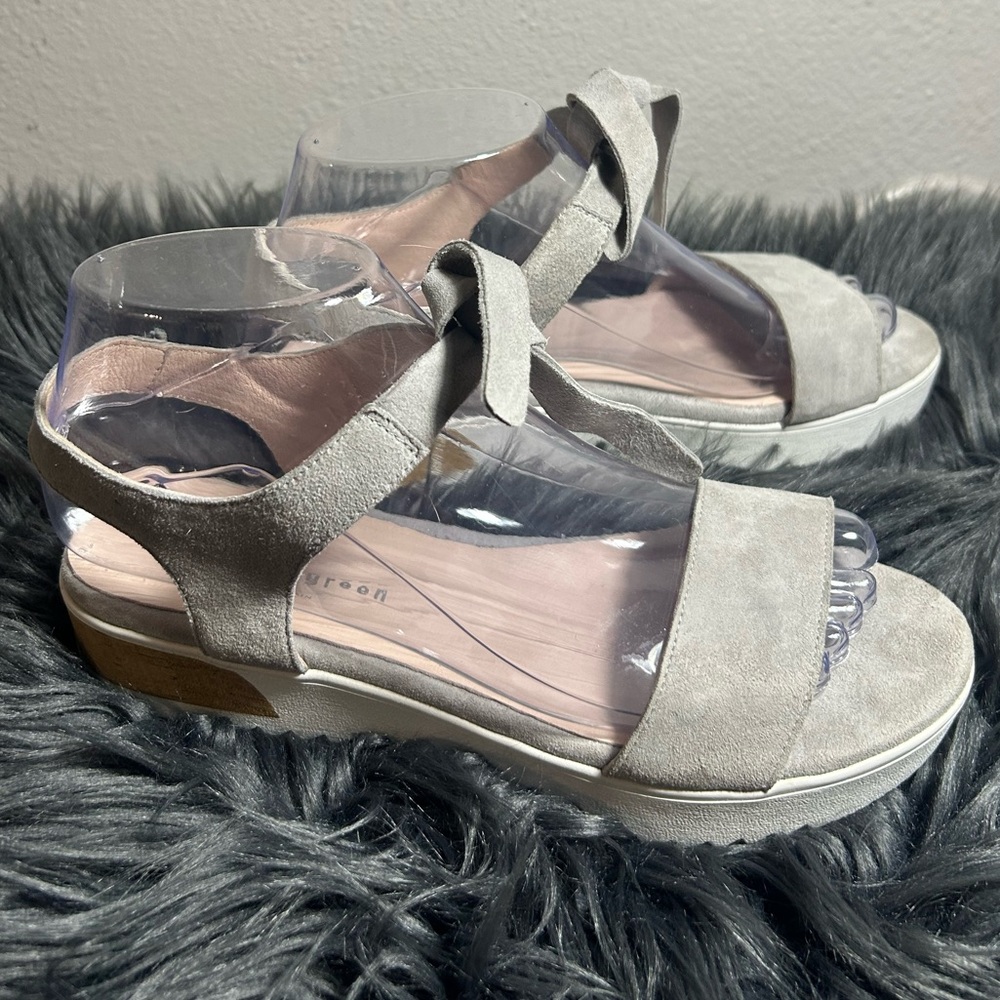 Patricia Green Suede Ankle Strap Sandals Size 37 - Picture 3 of 11